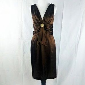 Jessica Howard Brown Cocktail Dress Size 6